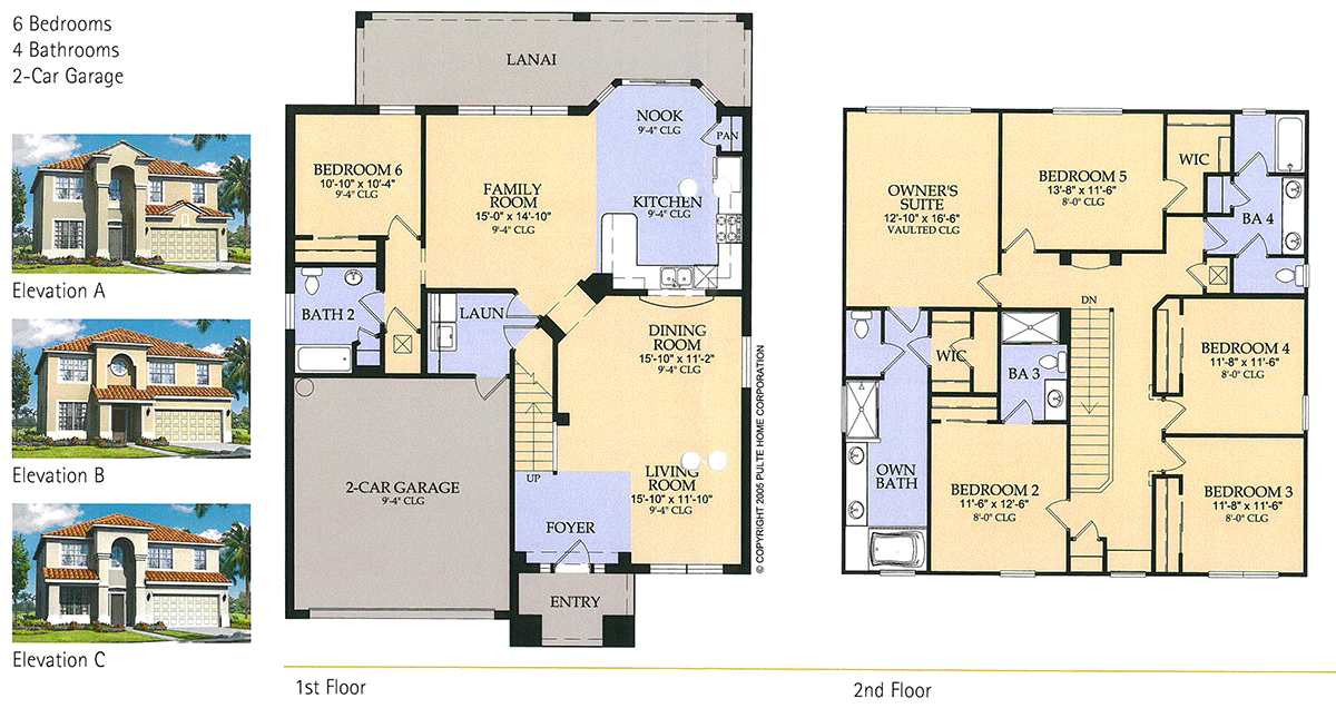 The Brentwood 6 Bedroom Floor Plan at Windsor Hills