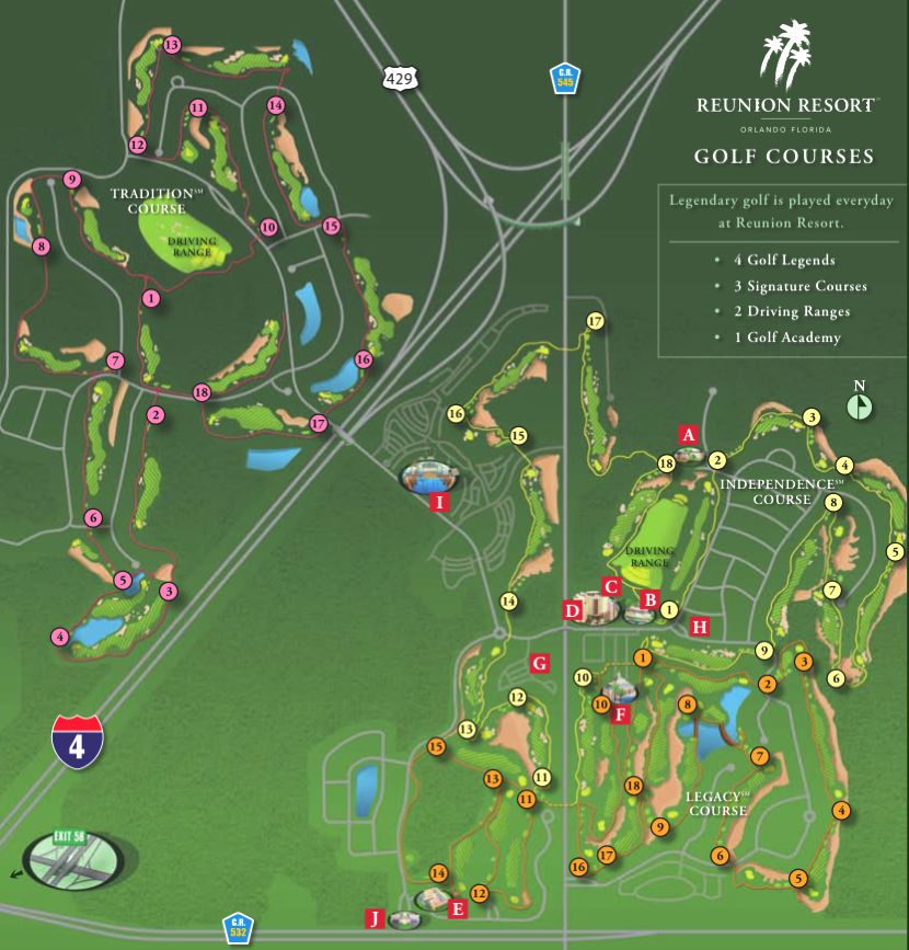 Reunion Resort Golf Course Map
