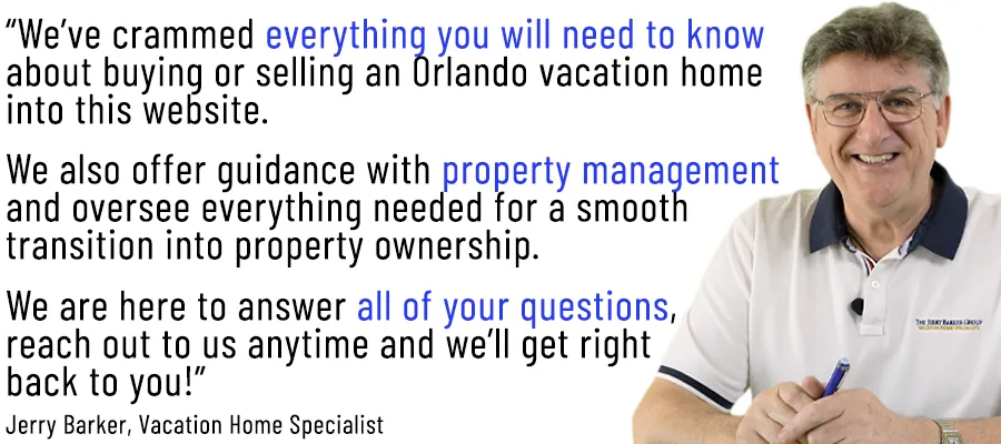 We’ve crammed everything you will need to know about buying or selling an Orlando vacation home into this website. 