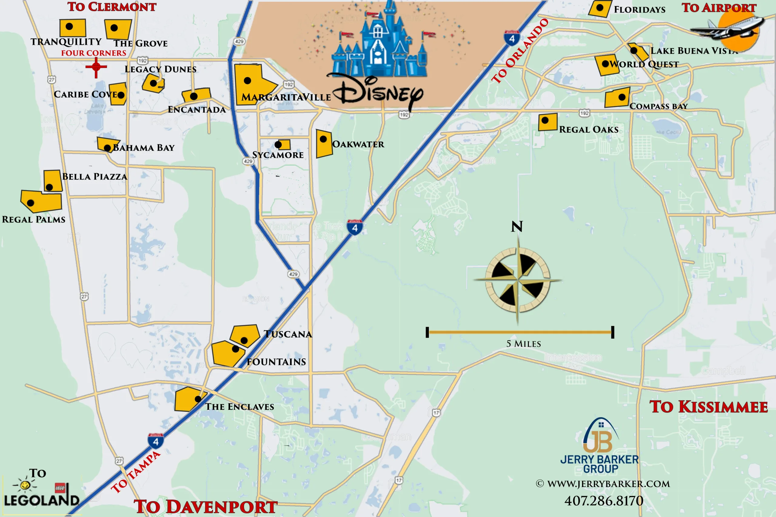 Condos and Townhomes Map Vacation Homes Orlando
