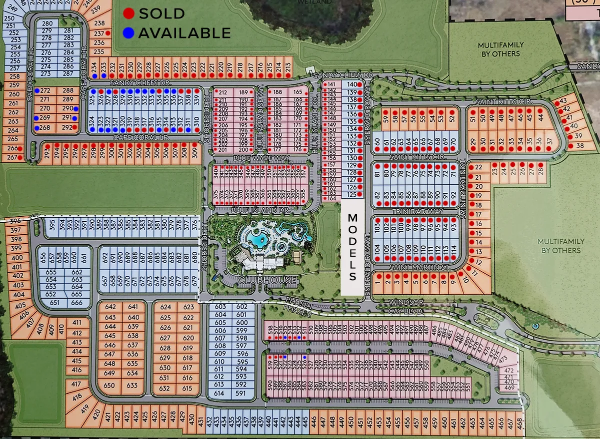 Windsor Cay Lot Map Sept 2024