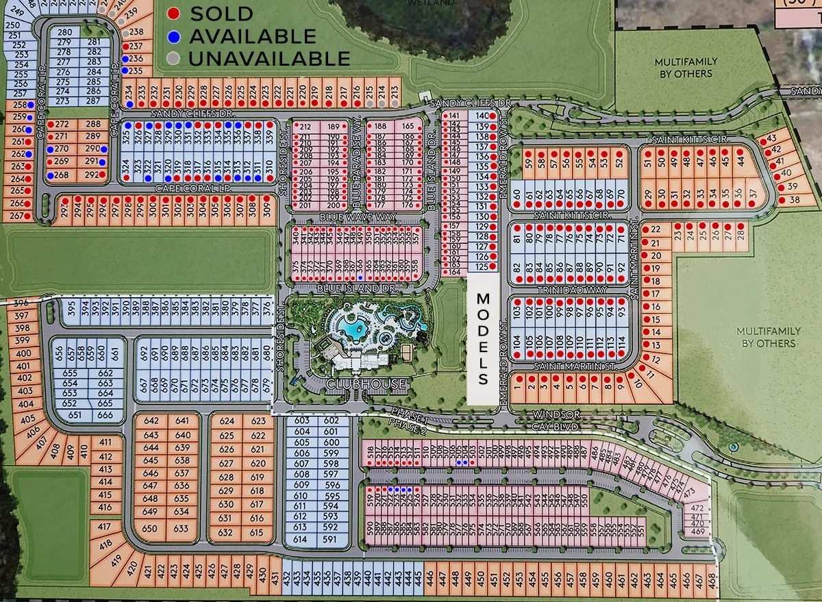 Windsor Cay Lot Map December 2024