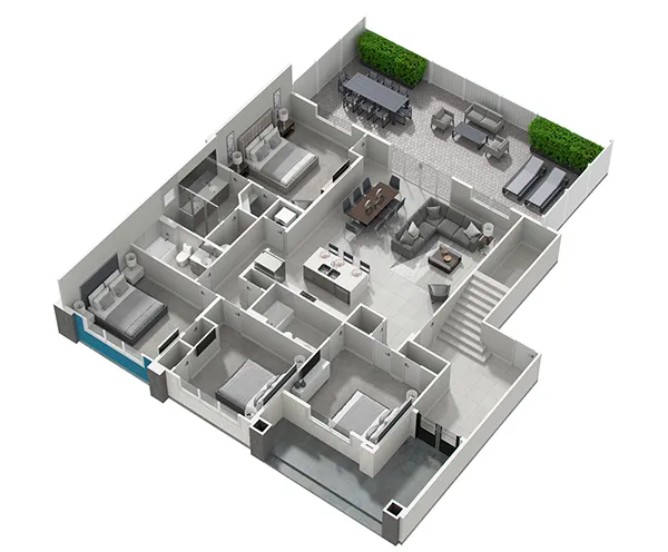 Diamond-4-Bedroom Spectrum Condo 3 Bedroom Diamond