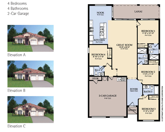 Sheldon-Floor-Plan The Sheldon 4 Bedroom Floor Plan at Windsor Hills