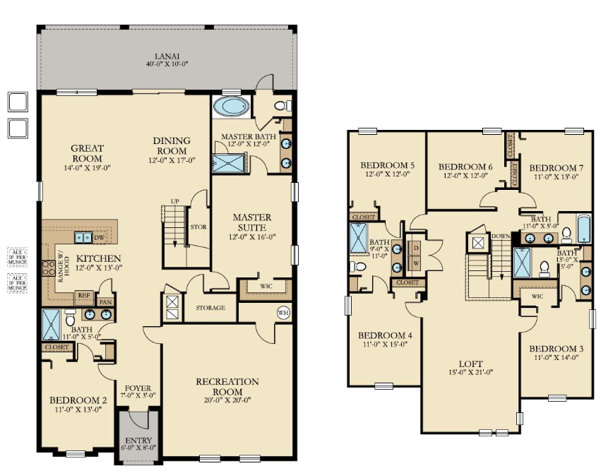 buchanan-floor The Buchanan Lennar Floor Plan