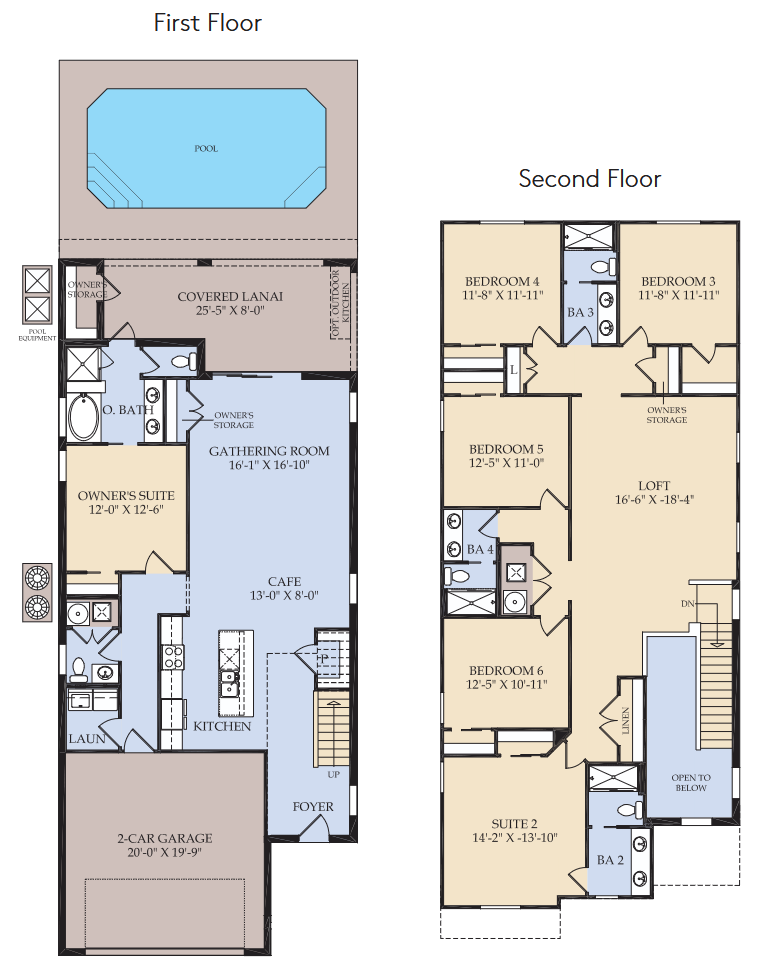 hideaway-floor-plan The 6 Bedroom Hideaway by Pulte Homes
