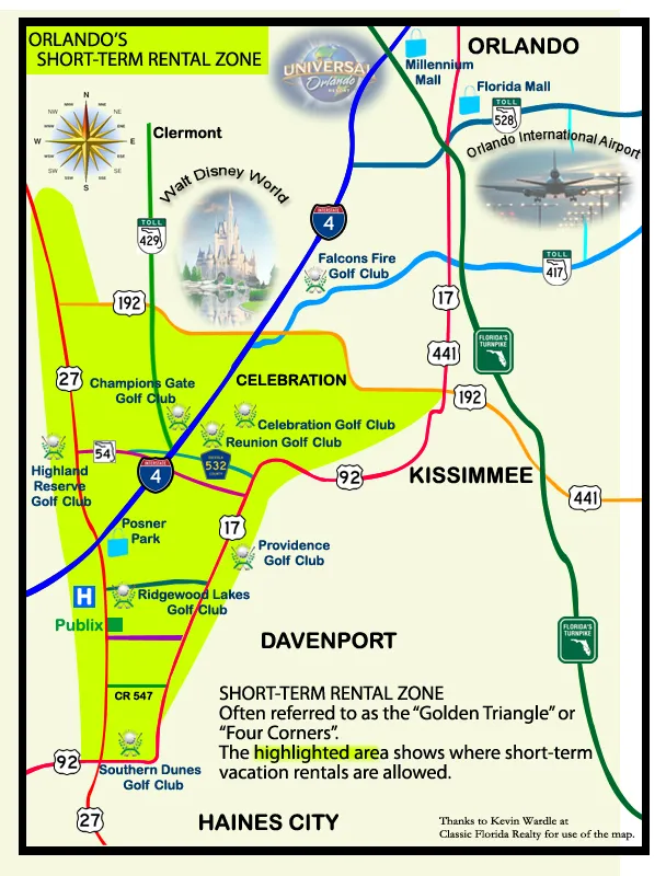 Orlando Short Term Rental Map